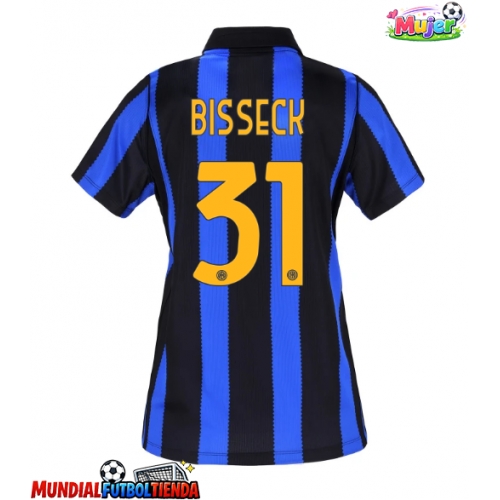 Camiseta Inter Milan Yann Bisseck #31 Primera Equipación Replica 2026-27 para mujer mangas cortas